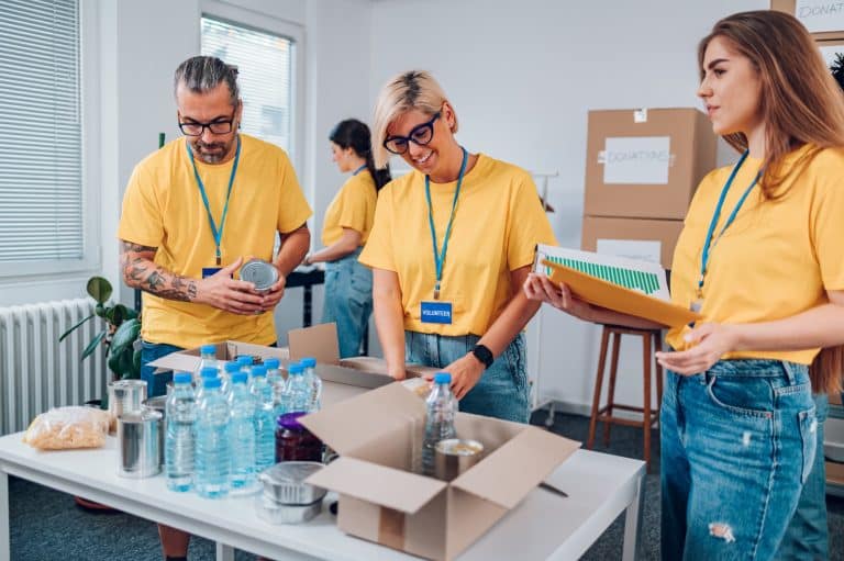 group-of-multiracial-volunteers-working-in-community-charity-donation-center
